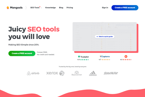 Mangools Website