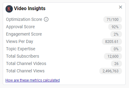YouTube Video Insights